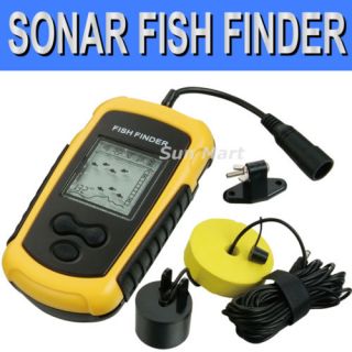 Portable Sonar LCD Fish Finder Fishfinder Alarm 100M