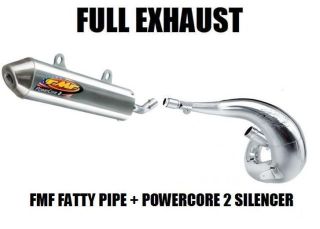 Full FMF Fatty Pipe Exhaust and Powercore 2 Silencer 83 10 Yamaha PW50