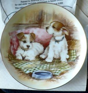 Playful Puppy Plate Collection My Domain First Fetch