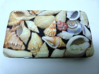 New Harold Feinstein signature flat wallet seashells clutch artist 4