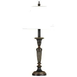 Murray Feiss One Light Chandelier Library Table Lamp Rubbed Wood No