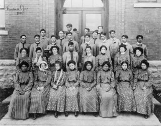 Early 1900s Photo Flandreau Indian School South Dakota Choir Male and