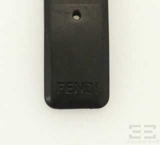 Fendi Black Monogram Face & Rubber Strap Bussola Watch 8010 L
