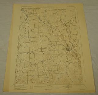 1917 USGS Topographic Map Malone Quadrangle NY New York