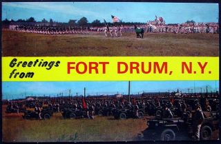  Postcard Fort Drum New York
