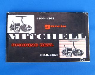 Booklet for Garcia Mitchell Spinning Reel 300 301 350 351