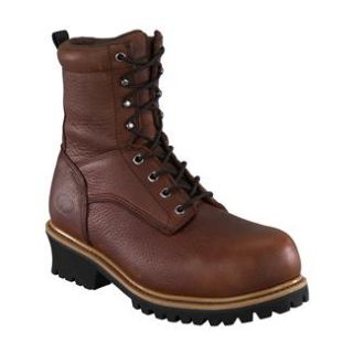 MENS FLORSHEIM BROWN 9 LOGGER ST WP (work occupational footwear