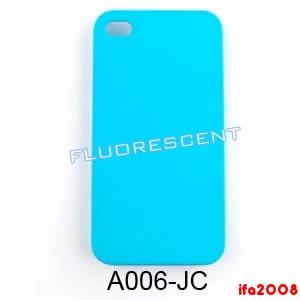 For iPhone 4G 4S Neon Fluorescent Light Blue Case Cover Skin Faceplate