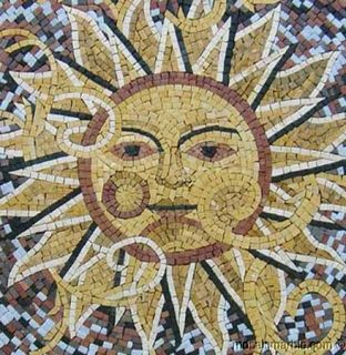 23 4 sun marble mosaic wall floor art tile decor