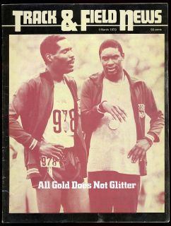1973 Track Field News Wayne Collett Vince Matthews All Gold Does not
