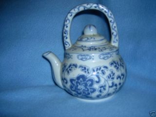  Collectible Porcelain Blue White China Teapot