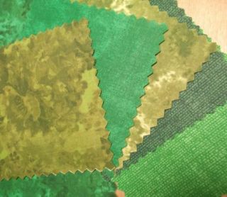 40 Green Fields Quilting Fabric Squares Patchwork Blocks Stash
