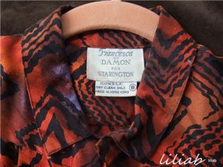 fabulous francesca of damon silk blouse tunic m