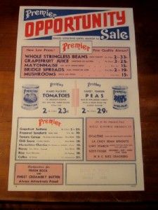  GROCERY STORE ADVERTISING SIGN SALE FLYER CARL FOGG FAIRFIELD MAINE