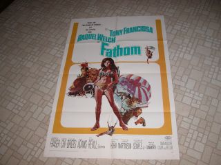 FATHOM Movie Poster 1967 67 207 Anthony Franciosa Raquel Welch