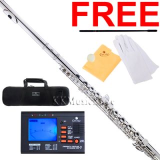 Cecilio Silver Nickel Plated School Band C Flute Stand