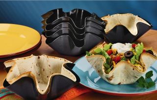 perfect tortilla shell bakers mold non stick pan bowls