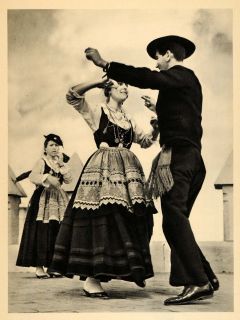 1942 Portuguese Folk Dance Dancers Costume Portugal Original