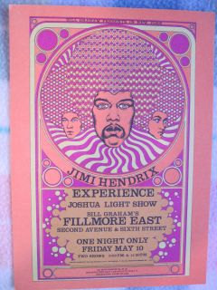 Jimi Hendrix Postcard Fillmore East New York May 10th