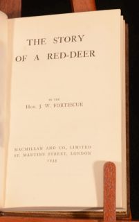1935 The Story of A Red Deer J w Fortescue Bayntun Binding