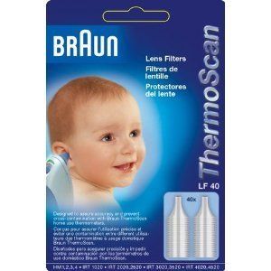 Braun Ear Thermometer Lens Filters LF40 Pack of 40 Lens Filters