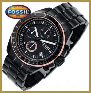 Fossil Mens CH2619 Black Stainless Steel Bracelet Men s Chronograph