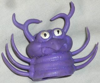 Russ Finger Puppet Russ Berrie Two Faced Purple Monster Rubber VG Cond