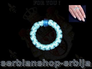 Ring Chaplet Rosary for Finger for Lady Serbia Srbija Serbian Blue