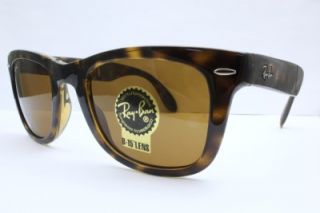 New Ray Ban Folding Wayfarer Sunglasses Havana B 15 Lens RB4105 710 50