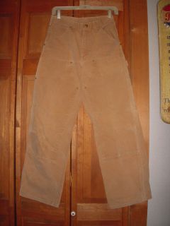 YOUTH VINTAGE CARHARTT DOUBLE FRONT DUNGAREES JEANS WORK CLOTHES 27 X