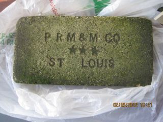 Antique Collectible Fire Brick PRM & M Co St Louis with stars