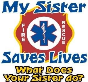 Firefighter Stickers Sister Saves Lives Maltese 5X5