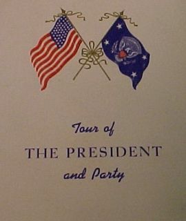 1937 Franklin D Roosevelt Presidential Train Menu on The NYC RR FDR