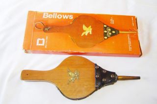 Fireplace Grill Bellows Early American Type in Original Box