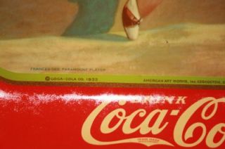 1933 COCA COLA TRAY *** FRANCES DEE *** OWN A PIECE OF HISTORY