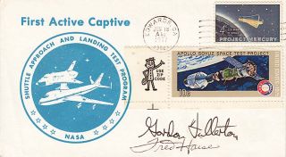  Shuttle ALT first captive flight handsigned Fred Haise + Fullerton