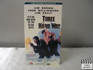 Three The Hard Way VHS Jim Brown, Fred Williamson, Jim Kelly