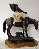 Lorenzo E Ghiglieri Chief Joseph Bronze Sculpture Horse Beautiful
