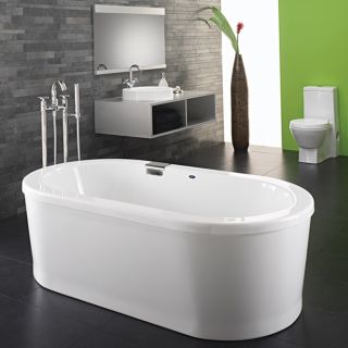 Neptune Ruby 60x32 Modern Free Standing Acrylic Oval Bathtub Optional