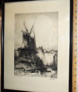Fine Art Landscape Windmill E Hedley Fitton 1859 1929