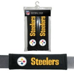 Pittsburgh Steelers NFL Car Accessory   Velour Seat Belt Pads