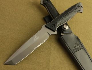 Gerber A08 Saw Fixed Blade Warrant Titanium Tanto Tactical Knife