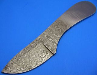 Damascus Knife Making Fixed Blade Blank Drop Point Skinner