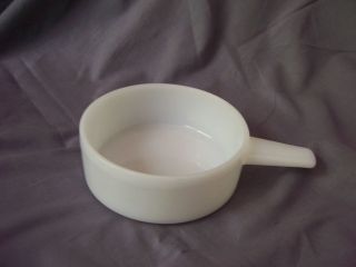French Onion Soup Chili Bowl with Handle White Glass 14oz Glasbake J