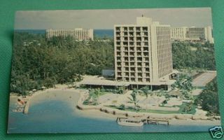 Nassau Bahamas Flagler Inn Hotel Boat Dock Postcard 60s