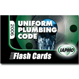 2006 uniform plumbing code flash cards