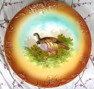 Franz Anton Mehlem Bonn Game Bird Charger Plate Dish