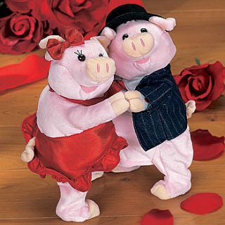 New Fred and Astelle Dancing Pigs Animated and Musical Plush Toy Gift