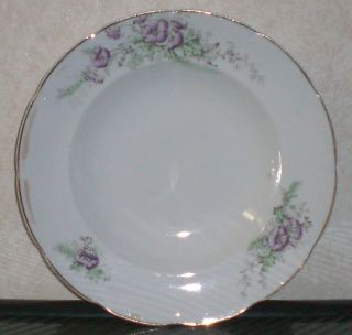 Very Nice Vintage Lot of 5 Dresden Semi Porcelain Large Soup Bowls