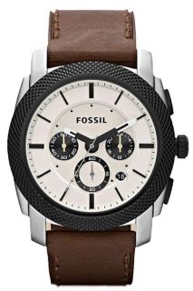 Fossil FS4732 Leather Brown Strap Chronograph Date Watch